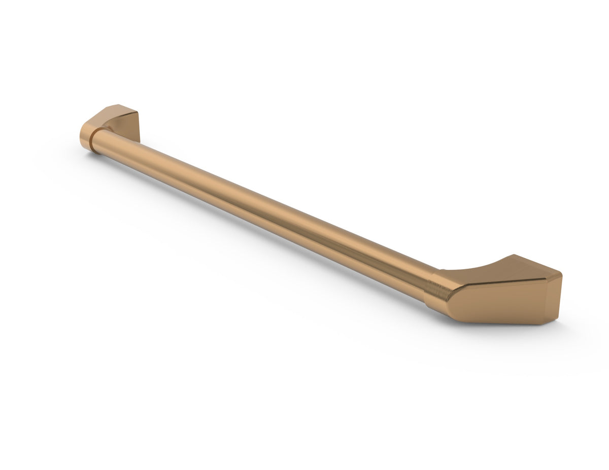Wildfire 30-inch replacement grill handle in Brushed Bronze finish, angled view