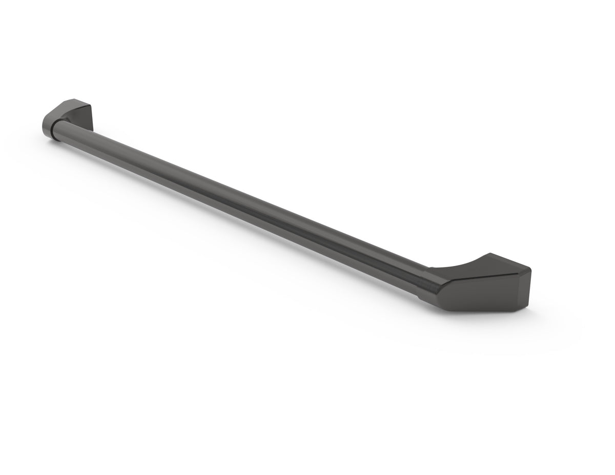 Wildfire 36-inch replacement grill handle in Chrome Black finish, angled view