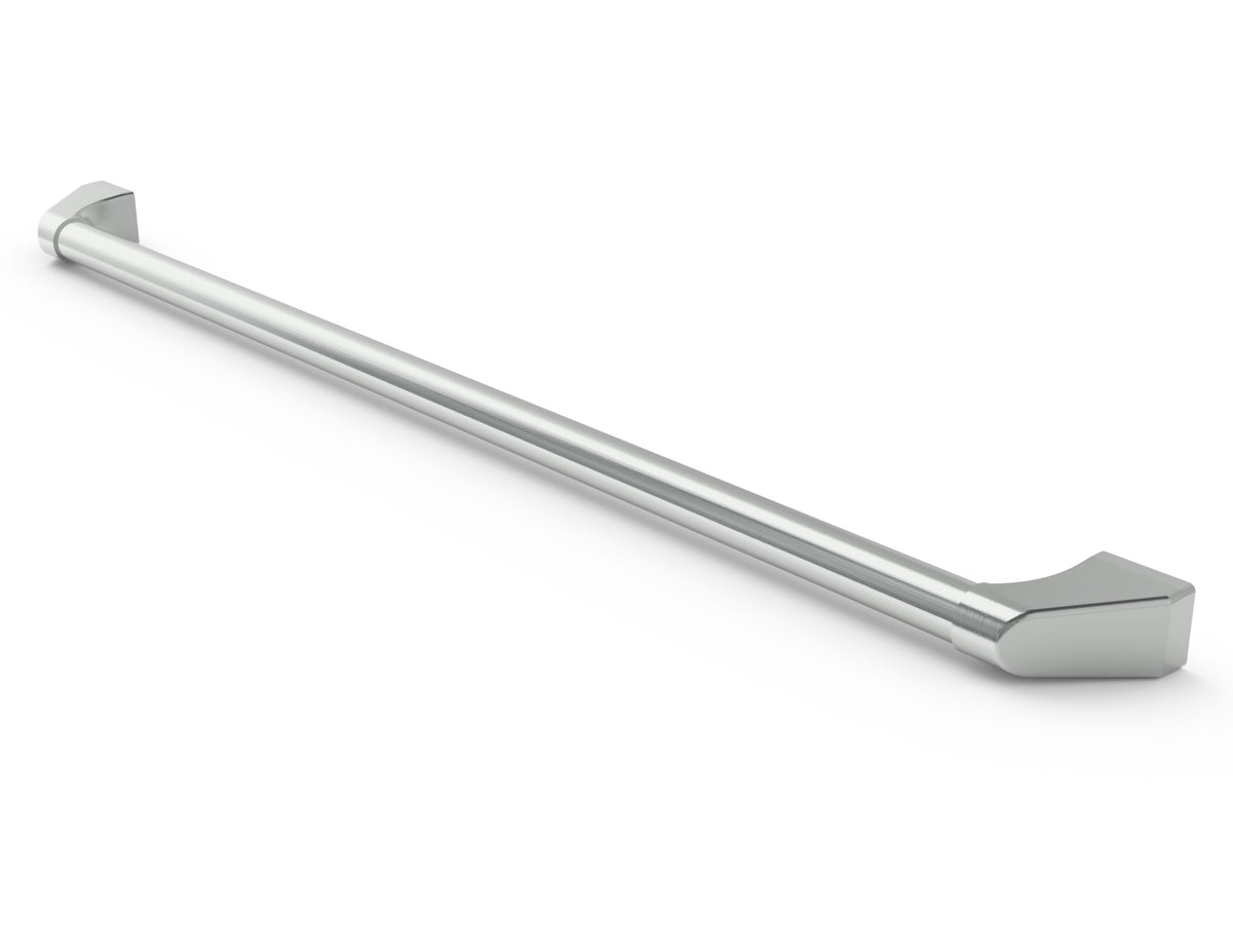 Wildfire 42-inch replacement grill handle in Brushed Stainless finish, angled view