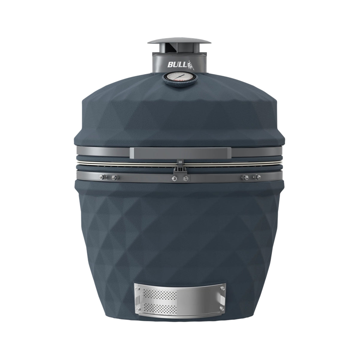 Bull Blackhorn 24-inch ceramic kamado grill head, angled view