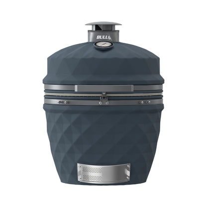 Bull Blackhorn 24-inch ceramic kamado grill head, angled view
