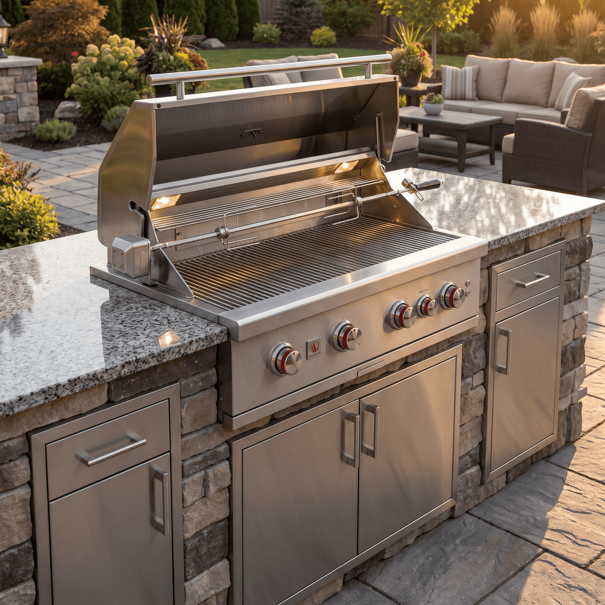 Summerset TRL Pro 40-inch built-in gas grill used for backyard entertaining