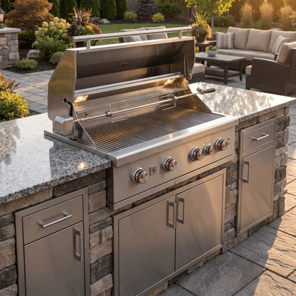 Summerset TRL Pro 40-inch built-in gas grill used for backyard entertaining