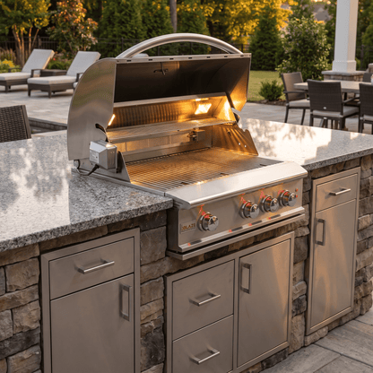 Blaze Professional LUX 34-inch built-in gas grill used for backyard entertaining