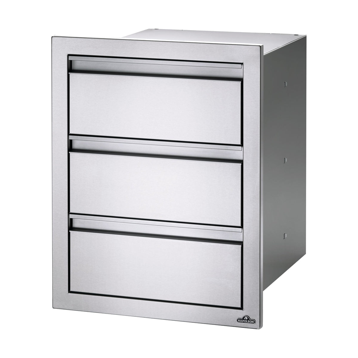 Napoleon Built-In 18 x 24-inch triple drawer, angled view