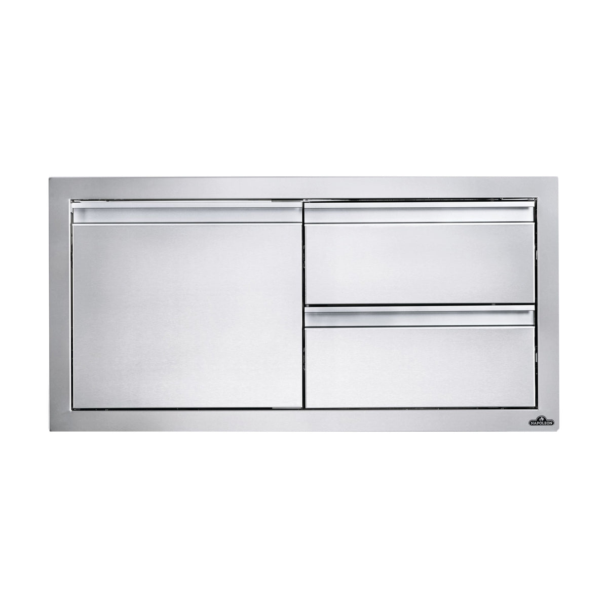 Napoleon Built-In 36 x 16-inch door and double drawer combo, front view