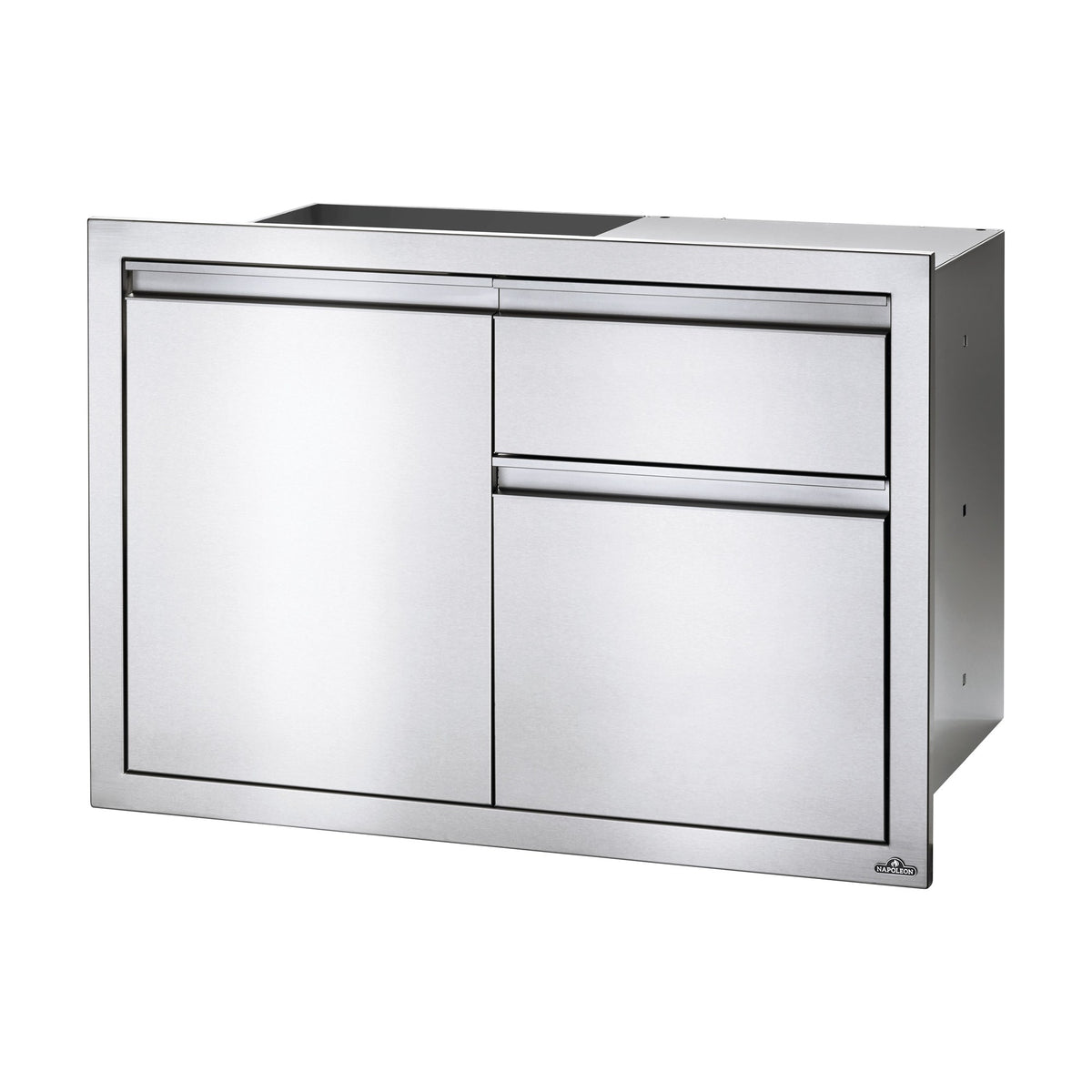 Napoleon Built-In 36 x 24-inch door and drawer combo, angled view