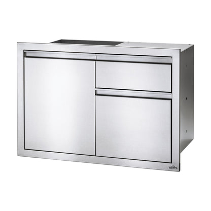 Napoleon Built-In 36 x 24-inch door and drawer combo, angled view