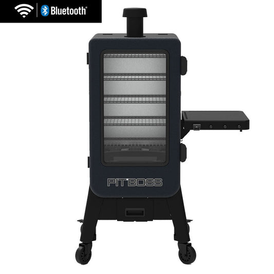 Pit Boss Navigator 3-Series vertical pellet smoker, front view