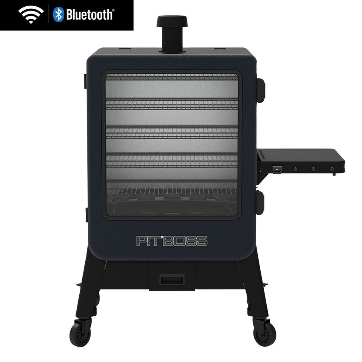 Pit Boss Navigator 6-Series vertical pellet smoker, front view