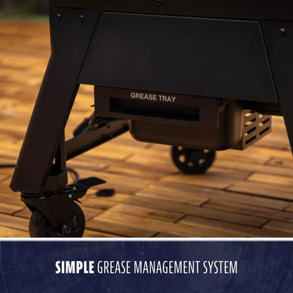 Grease tray under the Pit Boss Navigator 6-Series