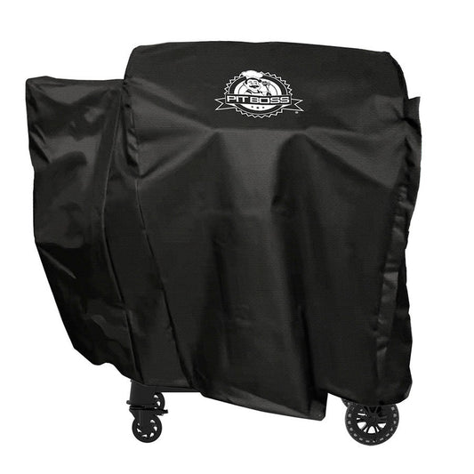 Pit Boss Navigator 850/1300 grill cover, black, on a pellet grill