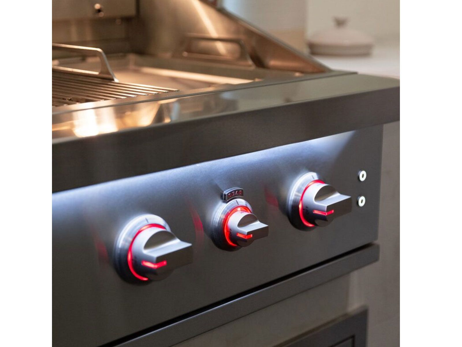 Illuminated control panel on a Summerset Quest gas grill