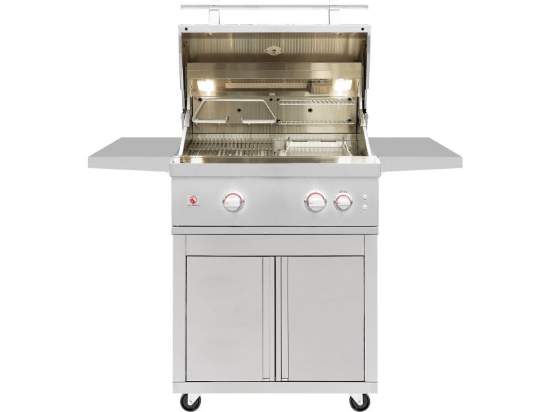 Summerset Quest 30-inch freestanding grill with the hood open