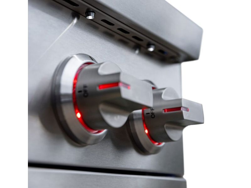 Summerset Pro double side burner — built-in side burner detail