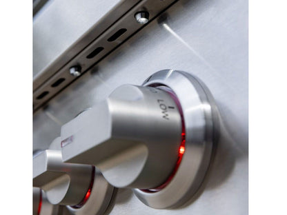 Heat-zone separators inside a Summerset Sizzler Pro gas grill