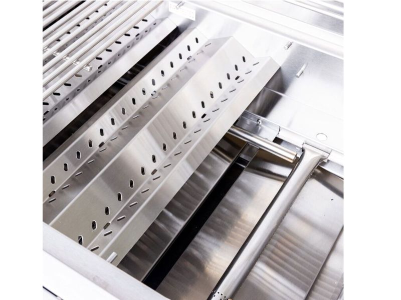 Burner assembly inside a Summerset TRL Pro gas grill