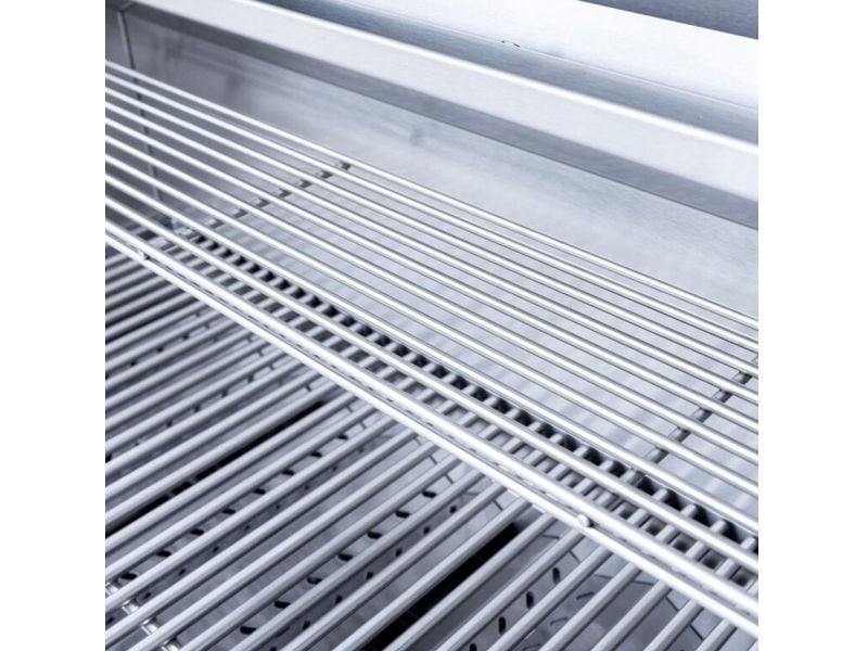 Warming rack inside a Summerset TRL Pro gas grill