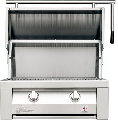 Summerset Resort 30-Inch 2-Burner Built-In Gas Grill – open with ADA handle