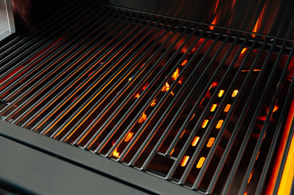 Summerset Resort 30-Inch 2-Burner Built-In Gas Grill – grates with flames lit