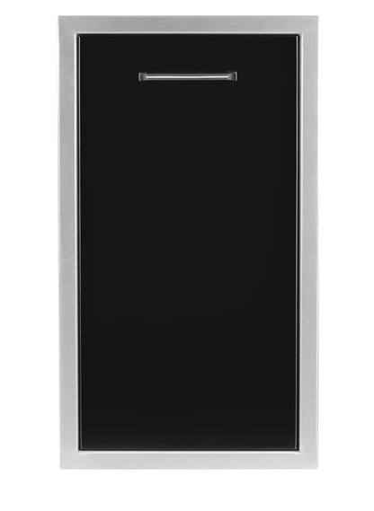 Wildfire pull-out trash drawer in black stainless steel