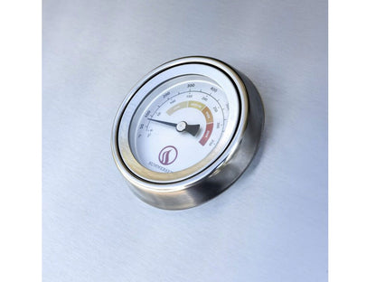 Built-in temperature gauge on a Summerset TRL Pro gas grill
