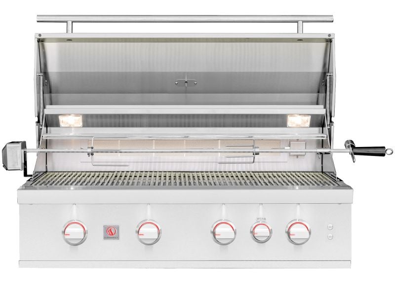 Summerset TRL Pro 40-inch built-in gas grill with hood open