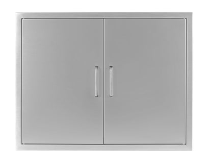 Wildfire double access door in stainless steel, front view